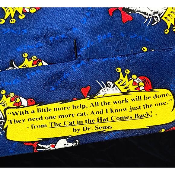 Dr Seuss Cat in the Hat Dark Blue Tie - 1994 - Picture 8 of 10